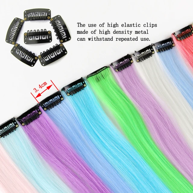 Glow In The Dark Synthetic Clip In Hair Extension 20 Inches 2