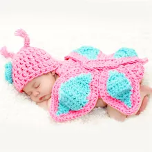 0-6 Months Romantic Animal Cosplay Newborn Infant Handmade Knitted Baby Suit Photography Props