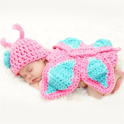Costume de Cosplay Animal romantique pour nouveau né de 0 à 6 mois, costume tricoté à la main pour bébé, accessoires de photographie 