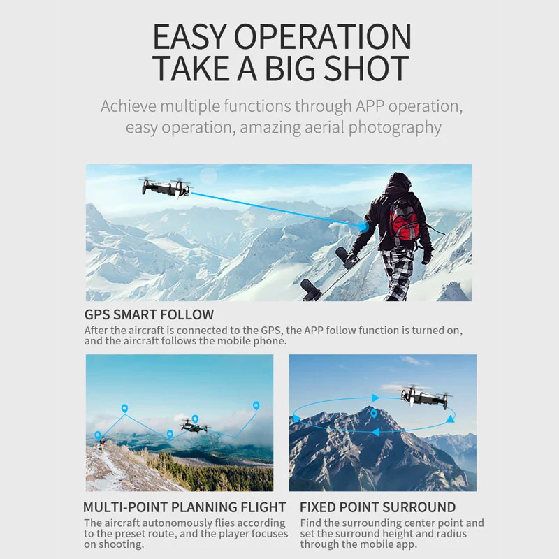F8 GPS Drone With 4K HD Camera Two-Axis Anti-Shake Self-Stabilizing Gimbal RC Drone WIFI FPV Foldab