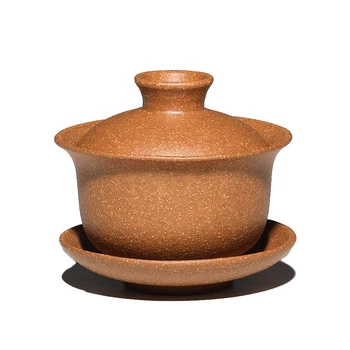 

Tea Bowl Yixing Purple Clay Teapot 140ml 160ml Tea Tureen Kung Fu Tea Set Master Cup Gaiwan Container Teaware As Christmas Gift
