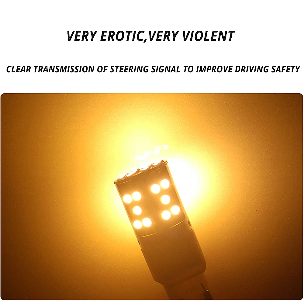 1PCS P21W LED 1156 BA15S PY21W BAU15S 35SMD Car Reserve Lamp Auto Styling Brake Light Turn Signal Bulb 12V License Plate Lights