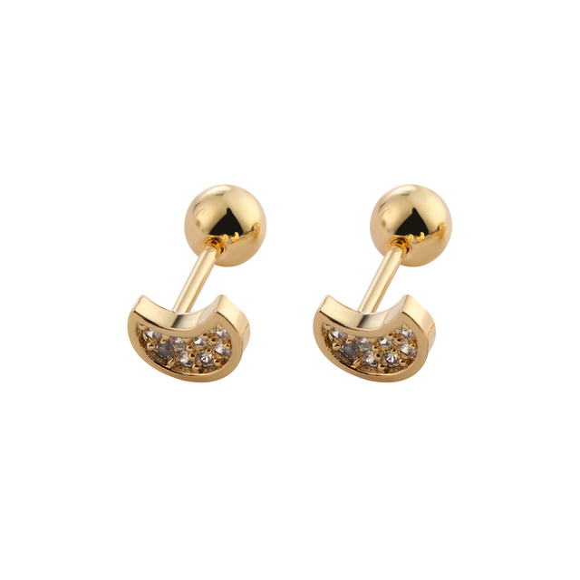 Cartilage Helix Tragus Stud Earrings Ear Nail Stainless Steel Bar Piercing Crystal Body Jewelry Accessories Gifts