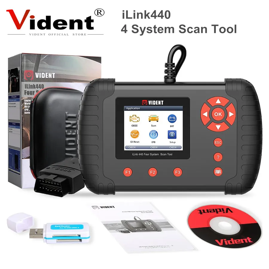 

VIDENT iLink440 Four System Scan Tool Support Engine transmission ABS Air Bag