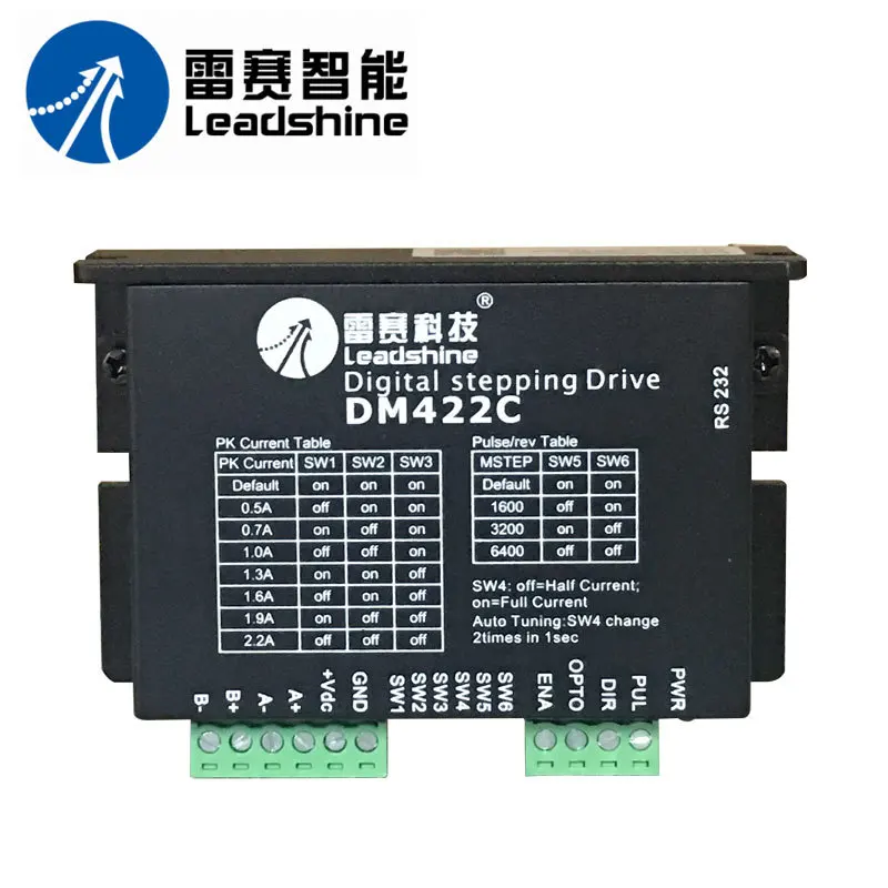 LeadShine DM422C 2-фазный шаговый мотор драйвер до 40VDC/2.2A/512 microstep для станок лазерной