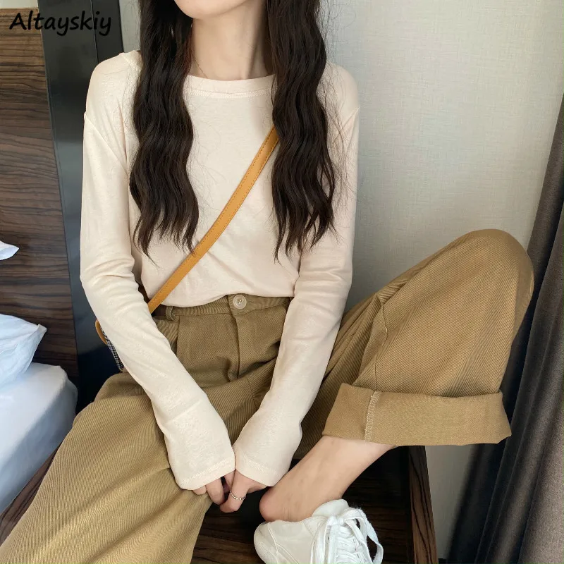 Prenda Casual Elegante Sudadera Mujer Aokosor - Manga Larga, Cuello Cuadrado, Mangas Abombadas, Tejido Suave, Otoño/Invierno Sudadera Elegante Oficina