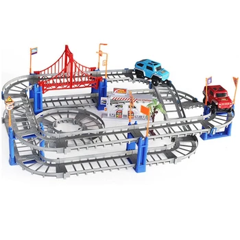 

73pcs DIY Track Toys Children 3D Electric High Speed Car Transport Road Railway Assembly Model Construction Toys for Kids Baby