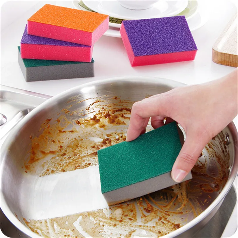 

Fashion High quality Carborundum Nanometer Diamond Sand Sponge Descaling Cleaning Brush Kitchen Tool Rust Removing Cleaner