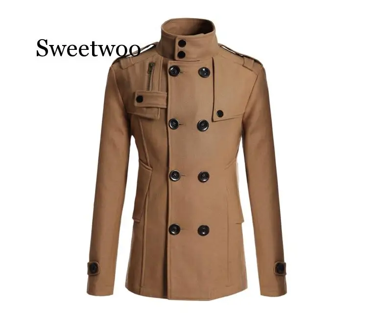 2020 New Men's Mao Wool Overcoat for Male Long Suit Woolen Windbreaker Men's Coat Outer  Wear Clothing