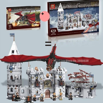 

2020 New Game Of Thrones Winterfell Castle Moc-39717 Dragon Black Death Balerion Figures Model Building Blocks Bricks Toys Gifts