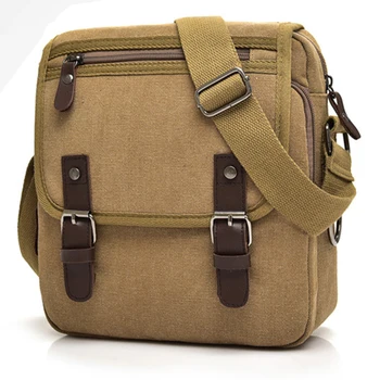 

Canvas Pouch Large Capacity Crossbody Laptop Tablet Casual Shoulder Bag Multi Pockets Outdoor Activities Messenger Bag Men