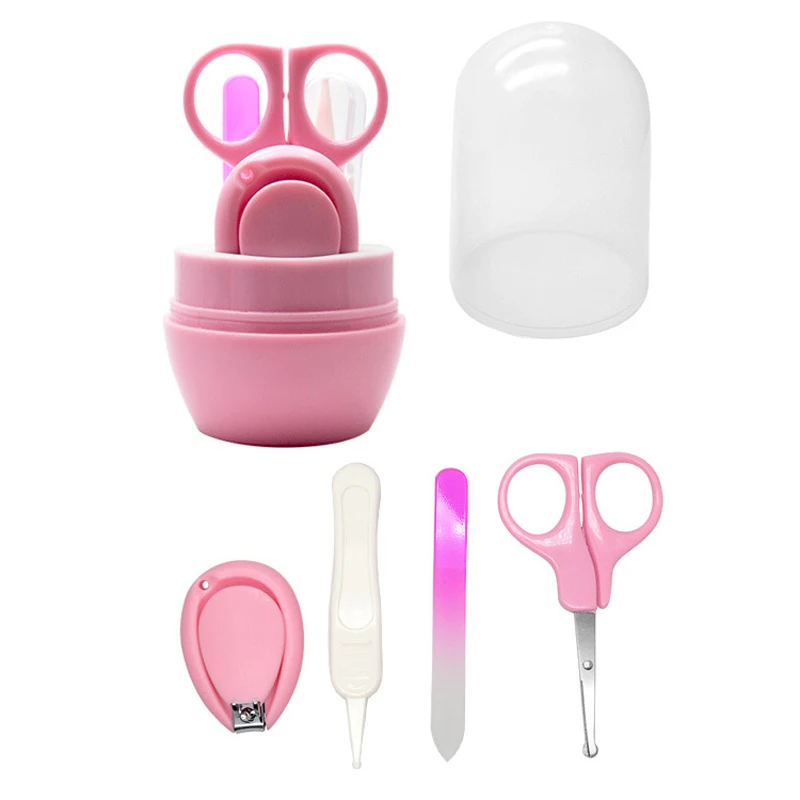 4 шт. детский набор для маникюра Пластиковые кусачки для ногтей ног из нержавеющей стали ножницы набор резцов Дети Уход за ногтями Инструмент JS11