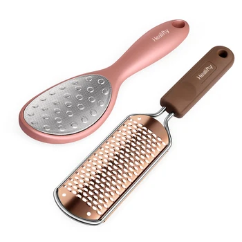 

2PCS Foot Grinding Feet'S File Foot Stainless Steel Feet Files Dead Skin Remover Pedicure Scrubber Callus Remover For Foot
