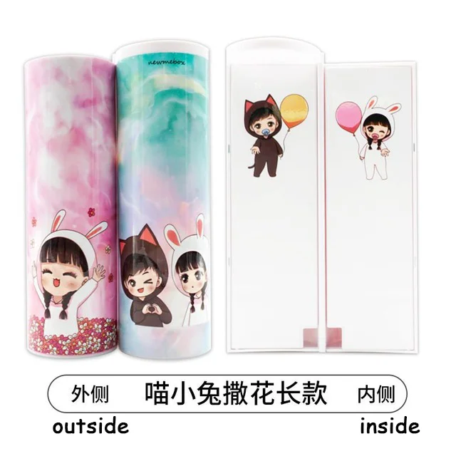 NBX коробка для ручек многофункциональный большой емкости чехол для карандашей для мальчиков и девочек простая Корейская версия детского сада милый пенал - Color: Love Flower
