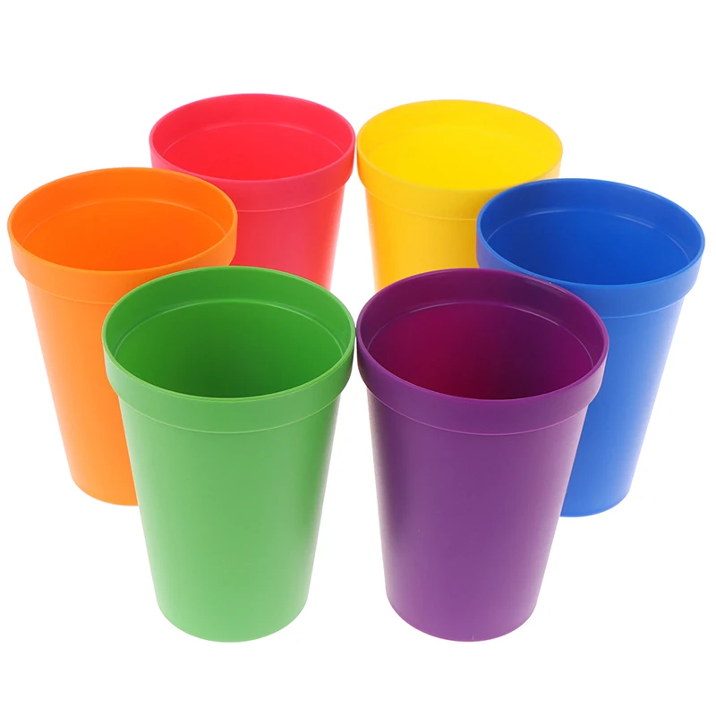 6Pcs Rainbow Matching Game Educational Color Sorting Toys For Toddlers Counting Bears With Stickers Stacking Cups | Игрушки и хобби