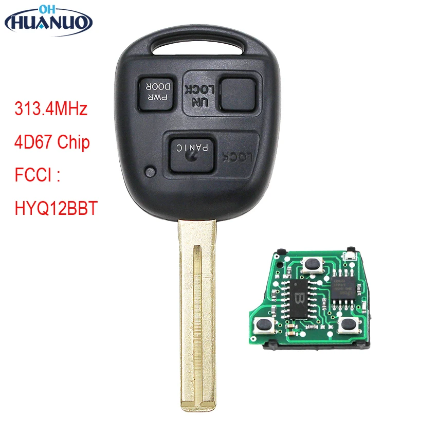 3-кнопочный дистанционный ключ 314 4 МГц чип 4D67 для Lexus FCCI :HYQ12BBT 1511A-12BBT | Автомобили и