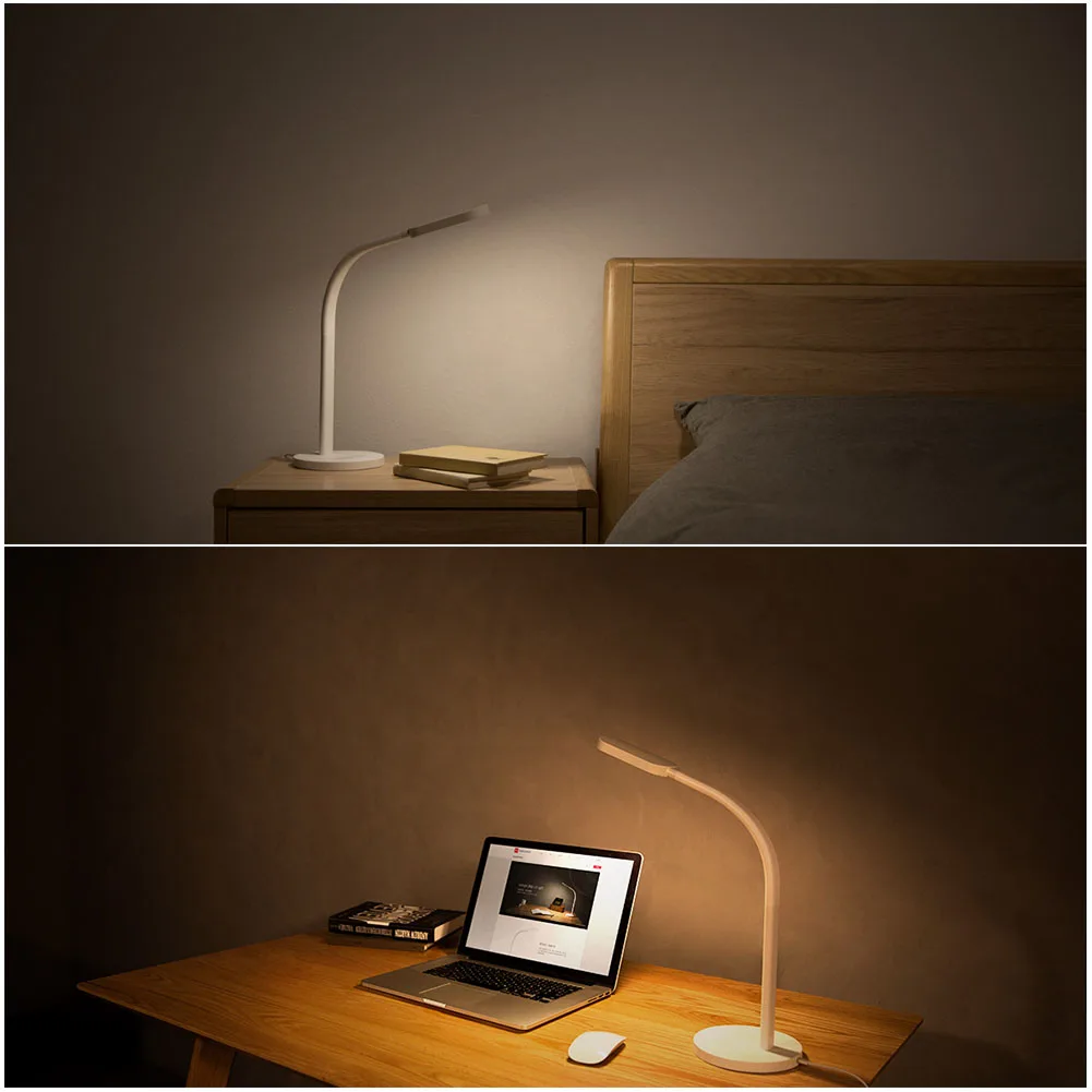 

Minimalist Home Table Light Desk Foldable LED Lamp Adjustable White Flexible Durable ABS Touch Dimming Brightness For Yeelight