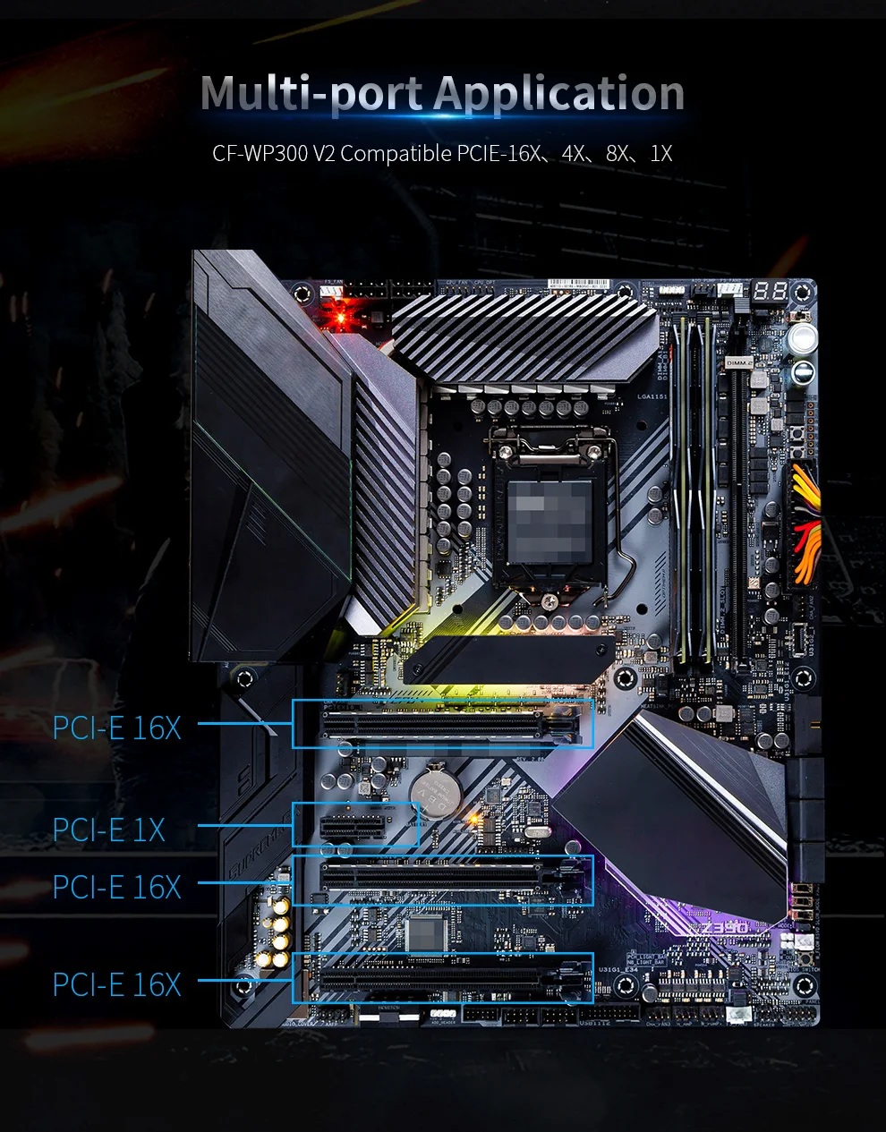 Comfast CF WP300 N300 Беспроводной двухдиапазонный PCIe Wifi адаптер карты для ПК настольного
