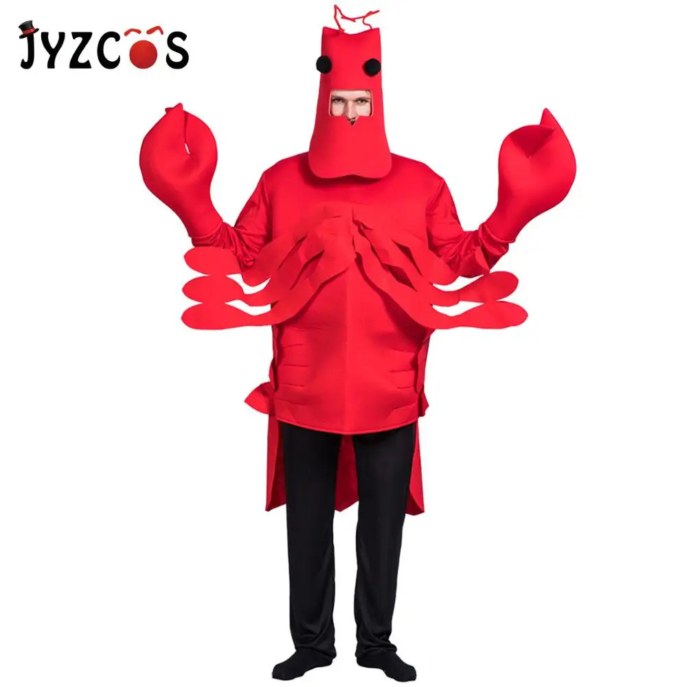 JYZCOS костюм на Хэллоуин для мужчин взрослый красный веселый женский Langouste косплей