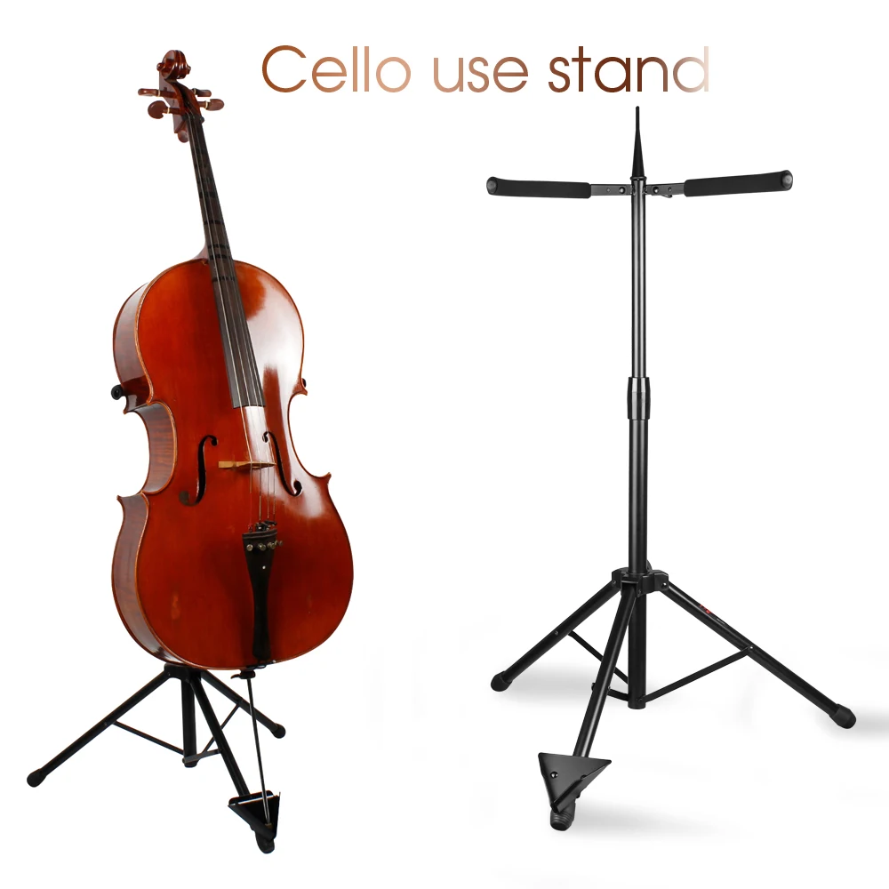 Trépied pliable pour violoncelle, avec crochet à nœud, conception de  chiffon de nettoyage, support en métal pour Instrument de musique