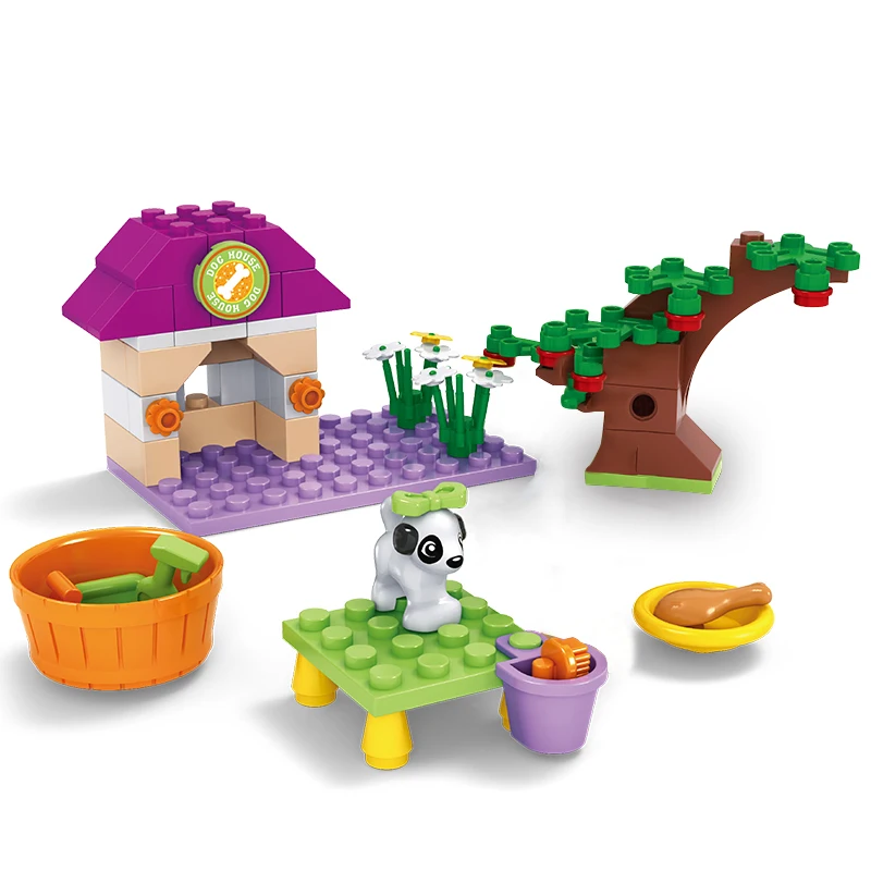 Конструктор AUSINI Dog House Детский конструктор Щенок в ванну игрушки для детей |