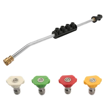

High Pressure Car Wash Jet Lance For Karcher K Series With 4 Nozzle Tips Adjustable Angle Sprayer Curved Rod Washer Auto Cleaner