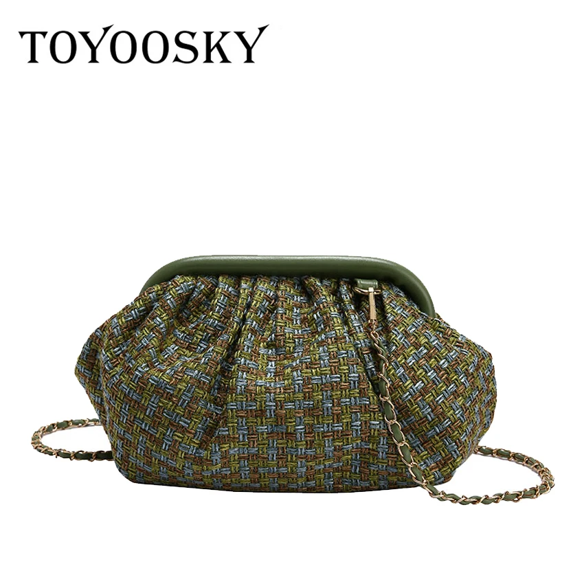 

TOYOOSKY Good Quality Shoulder Bag For Women INS Hot Canvas Dumplings Package Ladies Personality Large Capacity Handbags Bolsa