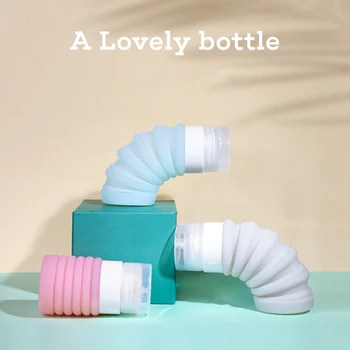 

Foldable Portable Silicone Travel Liquid Containers Water Shampoo Bottle 96ml Women / Men Bathroom Storage Bottles
