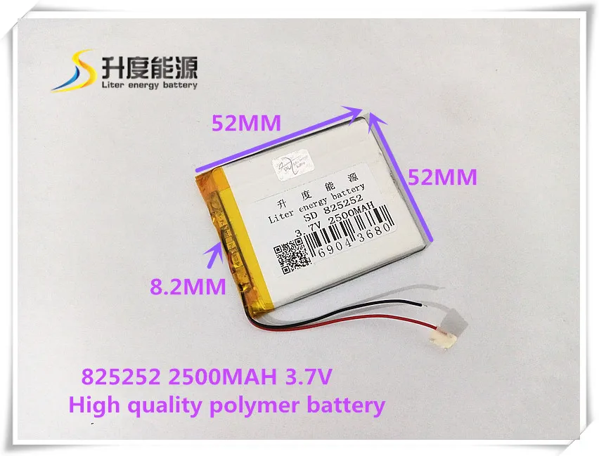 825252 3,7 V 2500mAh 805050 полимерный литий-ионный/литий-ионный аккумулятор для планшетных ПК мобильный телефон банк питания mp3 mp4