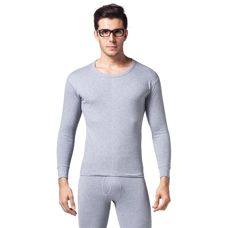 

Autumn Thermal Underwear Men Cotton Warm Long Johns Sets Tops+Pants Men Thermal Clothing