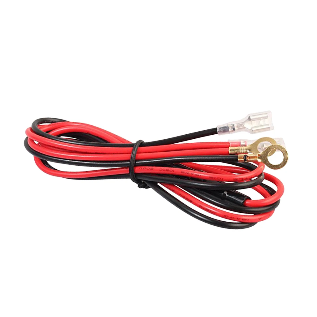 100cm Standard Motorcycle Boat Car Cigarette Lighter Cable Eyelet Terminal 1 Meter 12V 10A