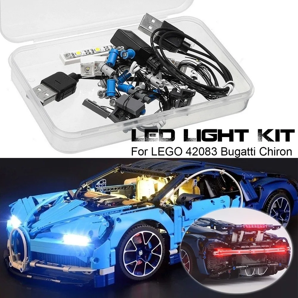 Обновленный светодиодный светильник ing Kit для 42083 Bugatti Chiron строительных блоков с