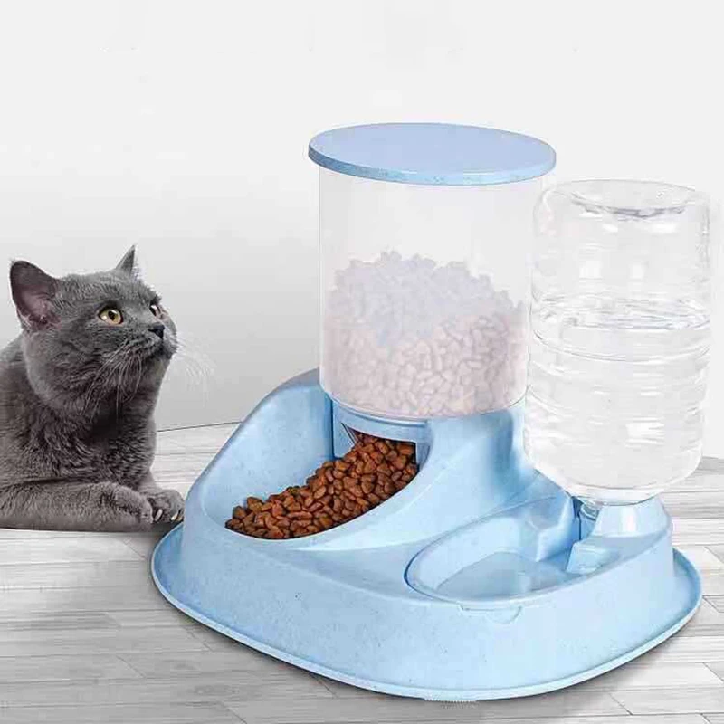 

Hot New Cat Dog Automatic Feeders Set Drinker Fountain Big Capacity Detachab Auto Pet Water Dispenser Pet Feeding Drinking Bowl