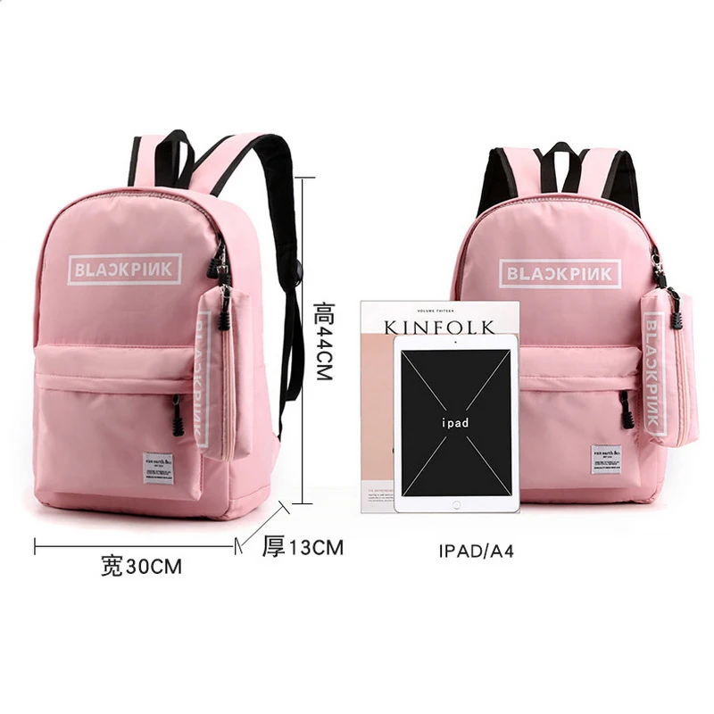 5 шт. в комплекте, черный розовый рюкзак для девочек-подростков, школьные сумки для женщин, рюкзак в духе колледжа, рюкзак для отдыха, большой рюкзак в стиле Оксфорд, Новинка