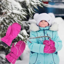

1Pair New Fashion Children Kids Winter Snow Warm Gloves Boys Girls Ski Windproof Waterproof Thicken Mittens Keep Finger Warm