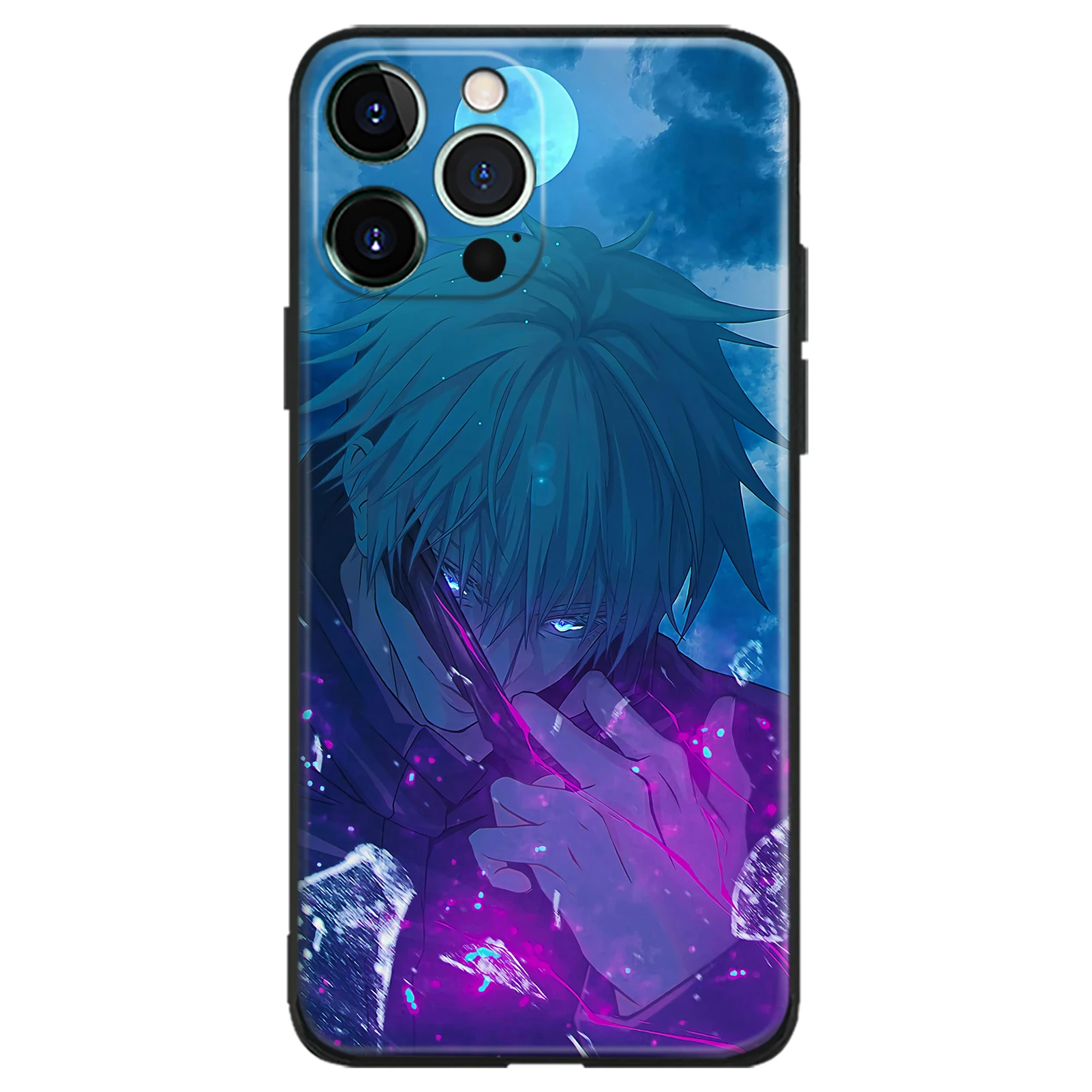 Jujutsu Kaisen Satoru Gojo Anime Glass Soft Silicone Phone Case Cover
