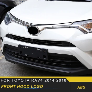 

For Toyota RAV4 2016 Car Styling Front Hood Middle Net Logo Frame Sticker Cover Trim Exterior Accessories