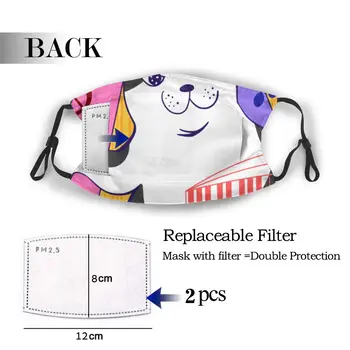 

protective mask with filter Party Animal Water Dancing Cat Pet anti dust PM2.5 reuse adult teen child girl