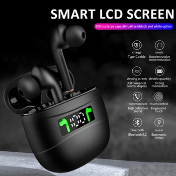 

J3 Pro TWS Wireless Bluetooth HIFI Noise Reduction Headset Sport Earphone Touch Control With LED Display Charging Box Universal