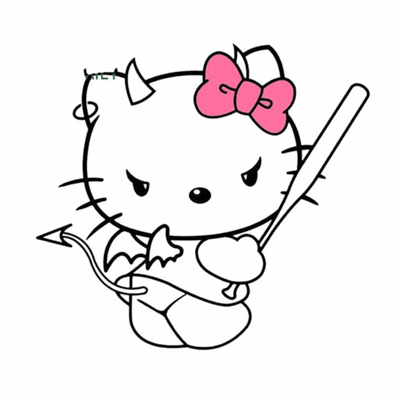 

Cute Devil Cat Art Pattern Graffiti Car Stickers Bumper Cover Scratches Sunscreen Decal Decoration Car Assessoires KK13*12cm
