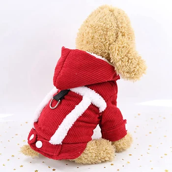 

Pet Dog Clothing for Dog Clothes for Small Dogs Coat Winter Clothing for Large Dogs Jacket With Leash Ring Chihuahua Hoodies