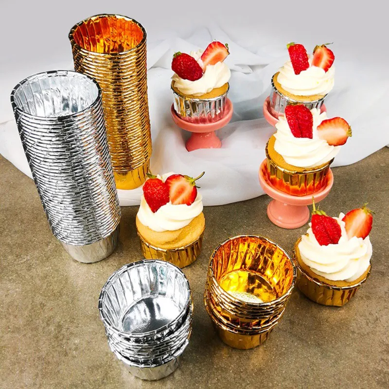 

50/200pcs Muffin Cupcake Paper Cups Cake Forms Cupcake Liner Baking Muffin Box Cup Case Party Tray Cake Mold Tools