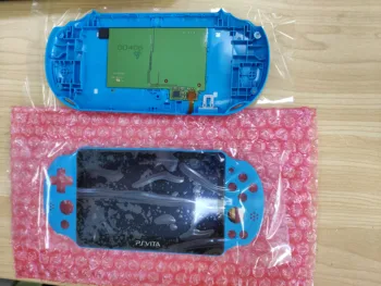 

A Set Blue Color Original LCD Screen Display + Back Cover Touch Screen Panel Housing Case for PS Vita PSVITA PSV PCH 2000 2xxx