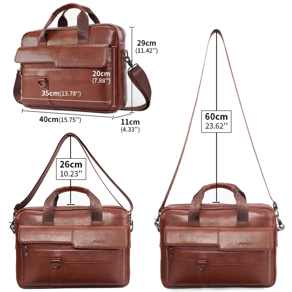 Мужская сумка из натуральной кожи, деловой портфель, модные брендовые кожаные сумки для ноутбука, мужские сумки на плечо для компьютера