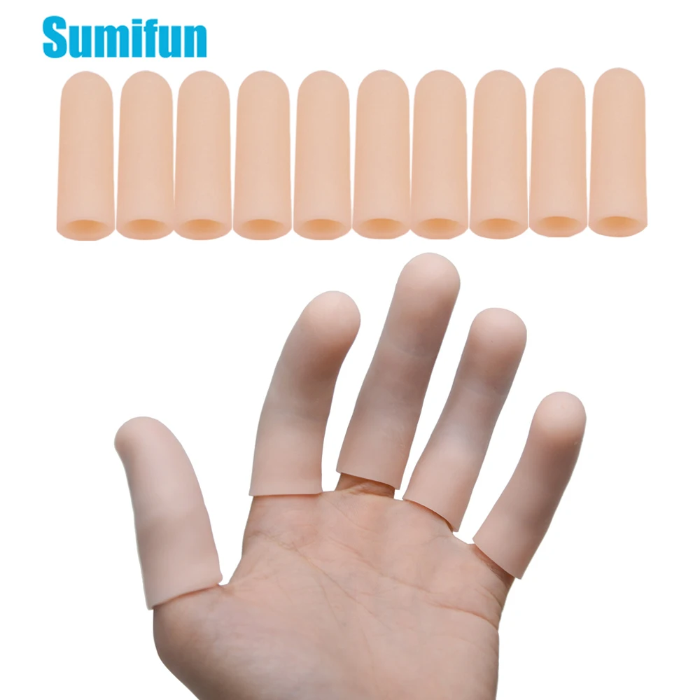 2Pcs Tubes Finger Protector Silicone Gel Corn Blister Protect Pain Relief Sleeve Cover Toe Separators Foot Care Tool Z55401