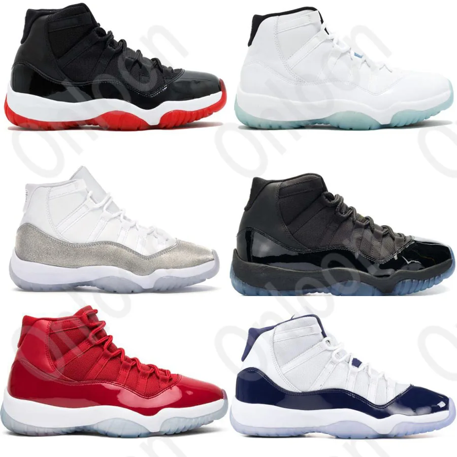 Concord Bred 45 высокая гамма-синяя 11 Мужская баскетбольная обувь белый металлик