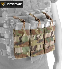 IDOGEAR Tactische 5.56. 223 Magazine Pouch MOLLE Modulaire Triple Open Top Tactical Airsoft Mag Pouch 3547