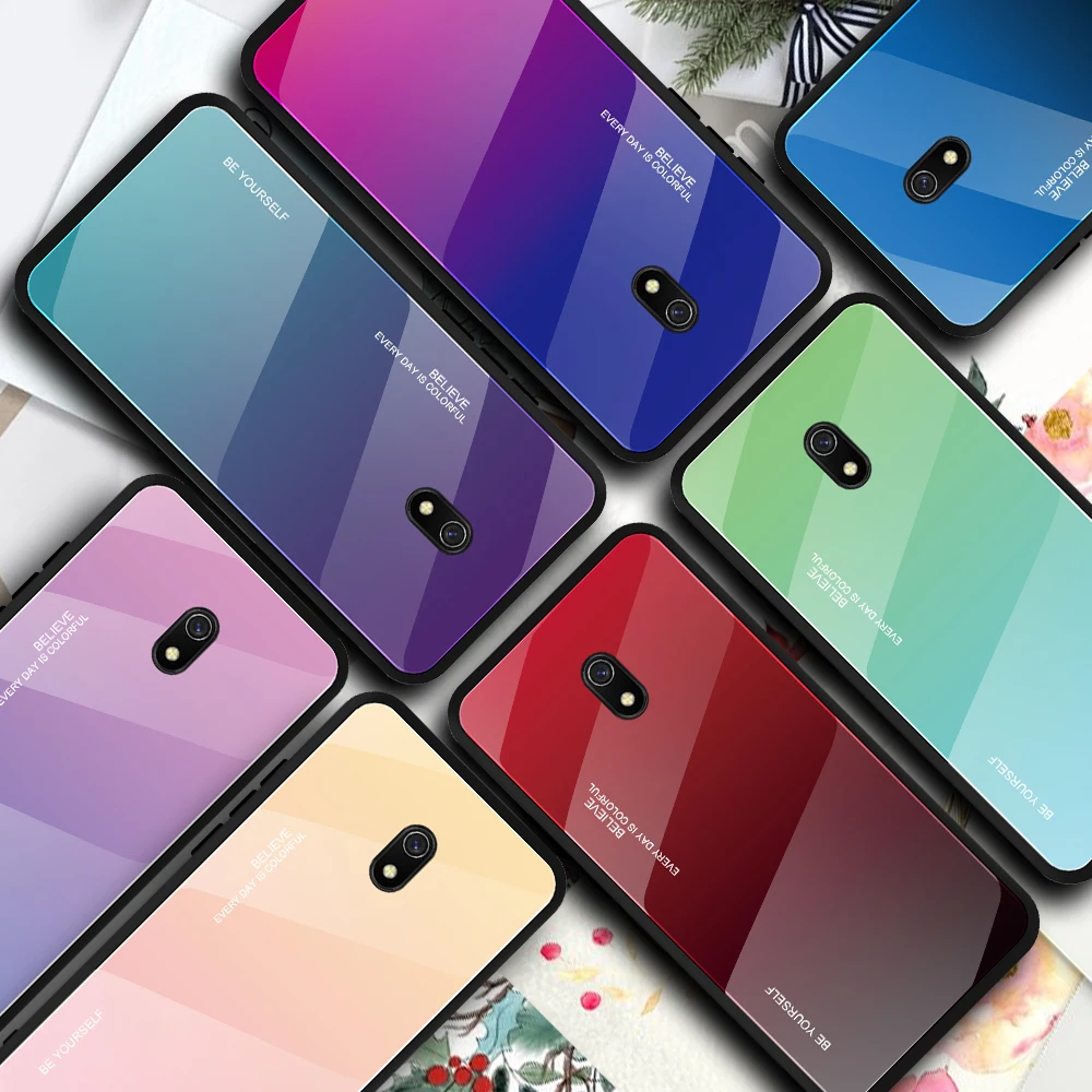 Градиент закаленное Стекло чехол для Xiaomi mi 9 T Pro 9t Защитная крышка Red 8A Note 8 7 K20 |