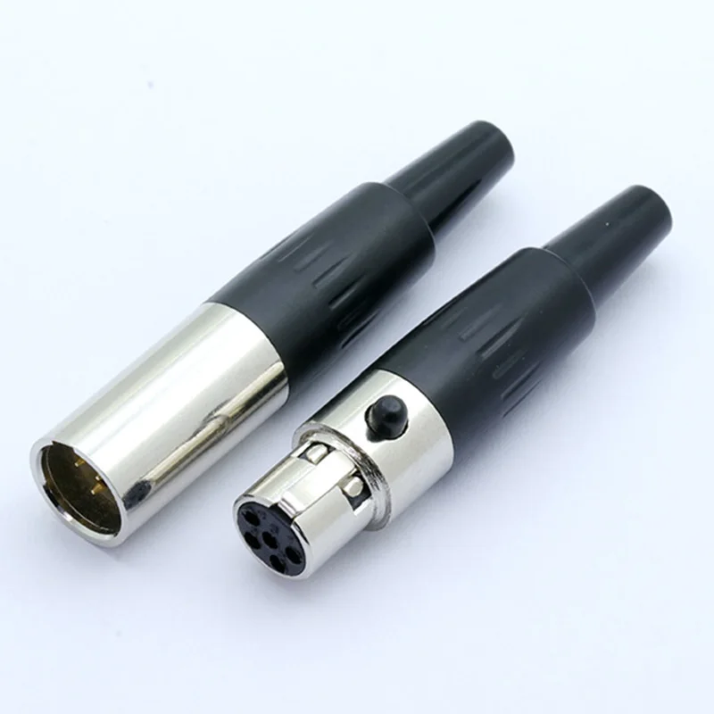 5 пар Мини XLR 3 4 контактный штекер + гнездовой разъем аудиоразъем для микрофона