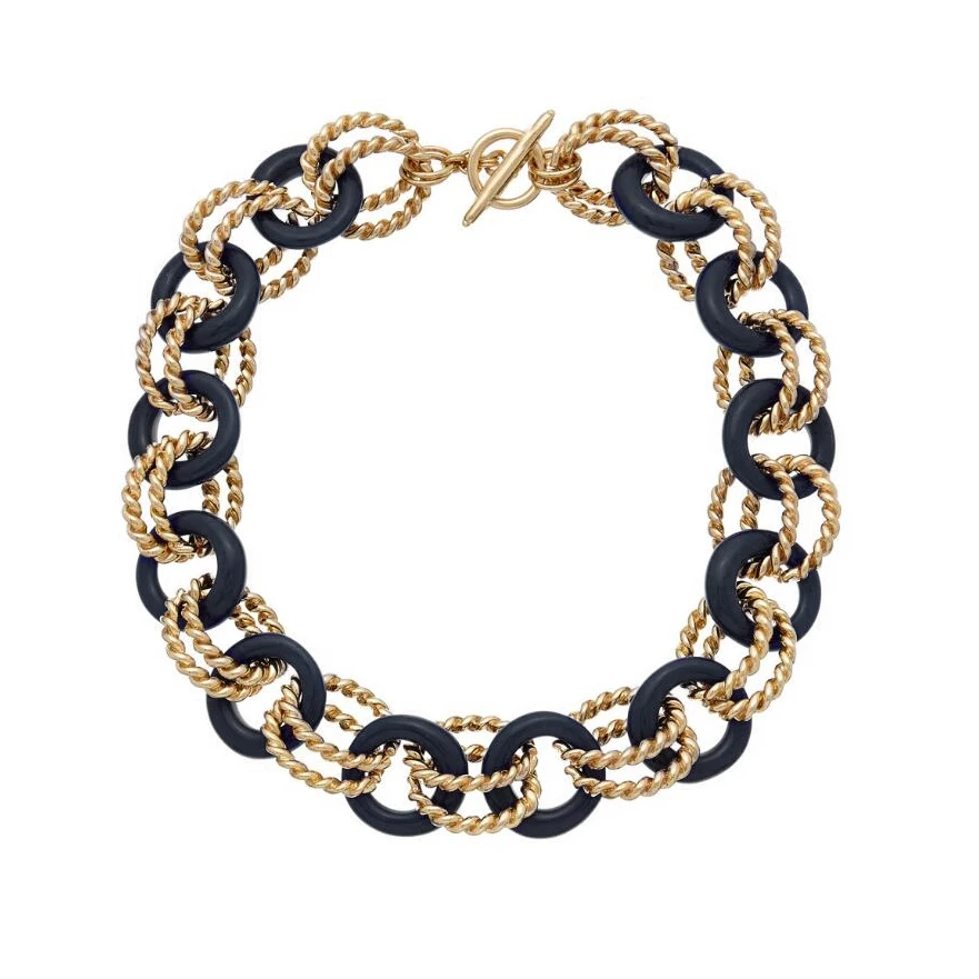 Pulsera mujer moda, массивная цепочка, милый браслет, Пресноводный Жемчуг, браслеты для женщин, ручная цепочка, латунный браслет для женщин - Окраска металла: necklace
